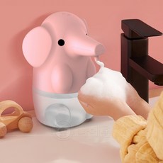 화장실 욕실 버블 손세정제 귀여운 자동 핸드워시 디스펜서 화이트