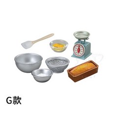 M.M小舖 RE-MENT 盒玩 袖珍美味料理廚房工具組 廚房 廚具 模型 場景 擺飾 全8款, 1個, G款/烘培組