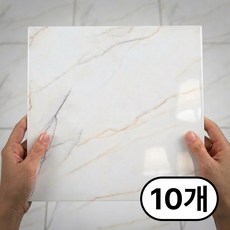 서플라이랩 붙이는 대리석 바닥타일 30*30cm 현관 베란다 접착식 정사각 데코타일, 10개, 2아이보리대리석