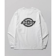 디키즈 남녀공용 긴소매 티셔츠 모노 로고 롱슬리브 White DIKU261LRTL006WH