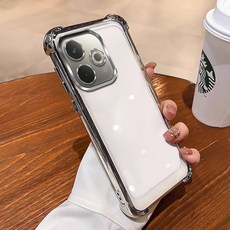 KOSHARE 手機保護殼, 1個, 銀色電鍍四角殼【純殼】,OPPO A5 Pro