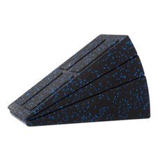 O 深蹲腳踩墊 硬拉拉伸斜板坡道，可調節瑜伽楔塊，防滑傾斜腿部訓練健身坡道，可調高度三件套站立拉筋板, 升級黑藍色多功能健身板⭐穩定防滑⭐超重不