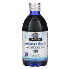 Garden of Life 阿拉斯加鱈魚肝油 檸檬味, 1罐, 400ml