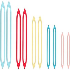 실 플라스틱 직조 재봉 키트용 큰 눈 뭉툭한 바늘 10개 두꺼운 태피스트리 다닝 크로셰 세트 뜨개질 마감 용품 멀티 컬러, 실 플라스틱 직조 재봉 키트용 큰 눈 뭉툭한 바늘 10