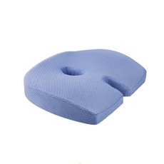 티디씨씨 말랑말랑 메모리폼 임산부 사무실 바른자세 방석 블루, 1개, 1개