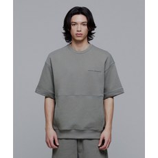 [내셔널지오그래픽] 내셔널지오그래픽 N242USW030 피타 세미오버핏 반팔 맨투맨 LICHEN KHAKI, 095