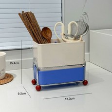 보관함 가정용 국수 꽂이 주방 창의적이고 물기 젓가락 바구니 거치대 젓가락 제거 세련된 젓, H. 블루 심플 젓가락통