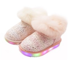 풋풋 몽실글리터 LED 아동 블링블링 털부츠