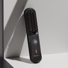 JMW 볼륨온 무선 브러쉬 빗 고데기 매직기 음이온 정전기방지 어댑터 세트, 본품+어댑터