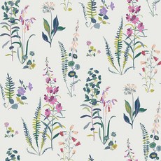 Laura Ashley Meadowvale Sprigs Violet 벽지 보라