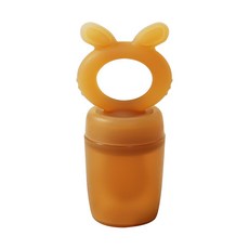 DFMEI 咬咬樂袋嬰兒吃水果米糊輔食器寶寶果蔬咬玩樂磨牙工具硅膠咬牙膠, 1個, 如圖, 納米色