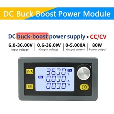 DC DC 벅 부스트 컨버터 5.0~30V ~ 0.6~30V 조정 가능한 조절식 실험실 전원 공급 장치 CC CV 0~4.0A 6V 12, [01] 6-36V 80W, 01 6-36V 80W