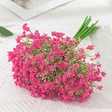 마벨인홈 조화 풍성한 고급 안개꽃 세트 16p, 핑크