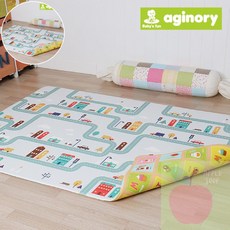 AP 키즈카페매트 거실매트 어린이 놀이방 매트 대형, 리틀쉽(화이트+블루)(양면)