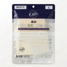 올라 다용도 탄탄 니트릴 고무장갑, 1개, 대(L), 화이트