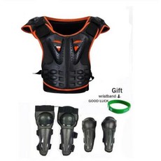 블루 모델 4-15 년 어린이 청소년 오토바이 스쿠터 DH 학생 롤러 스케이트 바디 갑옷 정장 무릎 팔꿈치 가드 조합, Height(0.85-1.3M), 1개, 58) orange model n - 사이즈(0.85-, 1개