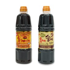 홍게맛장 소스 골드 900ml + 홍게 송이 맛간장 900ml 홍게 조미료 맛간장, 1세트, 1.8L