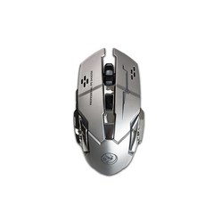 宏晉 HJG-02 靜音無線電競滑鼠 充電式 RGB 呼吸炫光 DPI變速, 【銀色】無線充電款(2.4G連線)