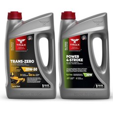 TRIAX 잔디 깎는 기계 오일 교체 키트 트랜스제로 20W50 변속기 파워 4행정 SAE 30 엔진 완전 합성 장수명 모든 주요 라이드온 기계와 호환 가능