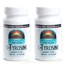 SOURCE NATURALS 左旋酪氨酸錠 500mg, 50顆, 2個