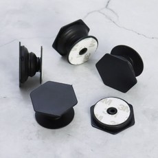 휴대폰거치대 그립톡 핸드폰손잡이 3단계조절 스마트폰홀더 육각검정, 다섯개입 *1봉