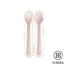 Simba 小獅王 美味學習叉匙組, 栗粉, 1個, 叉匙組
