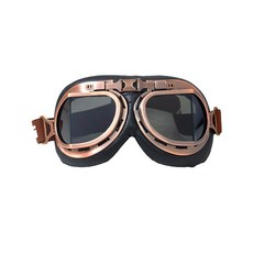 CRG Sports 빈티지 에이비에이터 파일럿 스타일 오토바이 크루저 스쿠터 고글 T08 T08BCB - 페어런트, 구리 프레임 틴트 렌즈