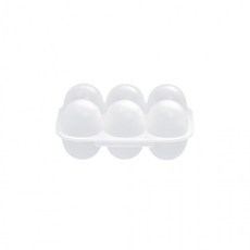 캠핑 투명 계란보관함 뚜껑 있는 계란 6구 플라스틱 트레이, 1개