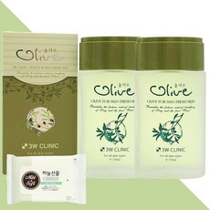 3W클리닉 올리브 포맨 후레쉬 스킨 150ml 2개(+휴대용 물티슈 1개), 2개