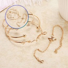 쌍문상회 지금 필요한 팔지 여성 학생팔찌 4개 세트 패션 패션팔찌 큐빅팔찌 여름팔찌 우정팔찌 우정템 레이어드 커플팔찌 학생 팔찌 우정 31872EA