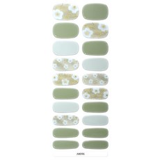 X.T. 凝膠美甲貼片，半固化UV光療指甲貼紙，防水持久美甲貼, 1個, JM096