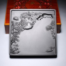 고급 남포석 벼루 돌 문방사우 동양화 사보 고급 화방 쌍룡쟁주, 1개, 기본 색상