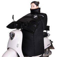 겨울용 레그 워머 방풍 담요 전기 오토바이 방한 및 자전거 적합한 범용 PU 가죽 플리스 오토바이 방한 안감 두꺼운 레그 워머 오토바이 방한 전신방한 방한커버 전신커버, 진주블랙+어깨커버+다리커버
