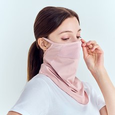 한성스포츠 자외선차단 마스크 얼굴 햇빛 가리개 쿨 마스크, S-M, 연핑크, 1개