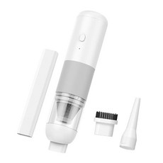 車用無線吸塵器，輕巧便攜，強勁吸力，多功能配件, 單機白灰款(無收納盒), 16282-01