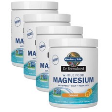 가든오브라이프 홀푸드 마그네슘 파우더 오렌지맛 Garden of Life Magnesium, 419.5g, 4개