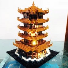 타이타닉 모형 인테리어 장식품 선박 크루즈 유람선 프라모델, 노란 학탑-조명