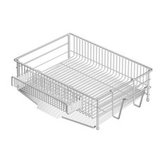 오셀렉트 올스텐 304 1단 식기 건조대 stainless 304 자동 물빠짐 대용량 거치, 실버, 1개 실버, 1개