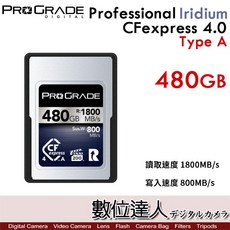ProGrade CFexpres 4.0 (Iridium) Type A 480GB CF卡 A型 480G, 1個