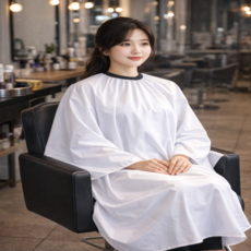 인즈홈 머리카락 들어감방지 전신 보호되는 대형 미용실 커트보, 1개, 화이트