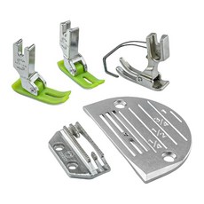 BLOOY - 표준 니들 플레이트 + 피드 도그 노루발 키트 JUKI BroTHE 더r Singer Jack 1바늘 재봉틀에 적합 (5개 팩) (바늘 구멍 1.6mm) 2