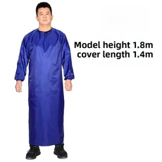 방수 내유성 긴 소매 앞치마 작업복 남여 산성 알칼리 애완 동물 미용실, 06 Blue extra large