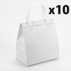 케이터링 테이크아웃 보온보냉백 10p, 흰색