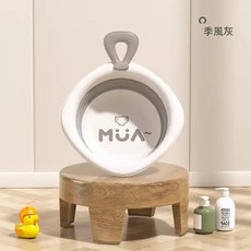 DZTZH 嬰兒洗臉盆 可摺疊 陵水綠, 季風灰 洗屁屁, 1個