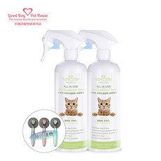 【GBPH好寶貝】ALL IN ONE法國香氛貓咪除臭防護噴霧500ml 輕鬆解決貓尿臭 居家環境清新防護, 1個, 綠芙蓉