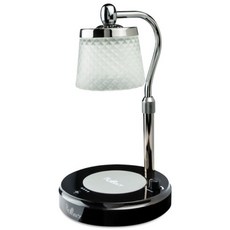 Rofancy 香氛融蠟燈 菱格紋金屬燈罩 定時功能, 黑鎳