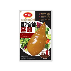 하림 닭가슴살 훈제 즉석조리, 3개, 100g