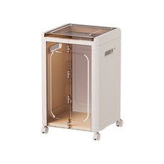 AOTTO 45L加寬附輪掀蓋折疊收納箱-單聯(推車 收納箱 折疊箱 玩具收納), 白色, 1個