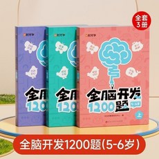 全腦開發 時光學幼兒全腦開發1200題2-6歲早教書全腦鍛鍊啟蒙思維開發訓練 番茄書屋, 5-6歲（三本組合）全腦開發