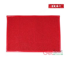 素面3X4尺(絲圈地墊/刮沙/地毯/入戶踏墊/沉塵/刮水/台灣製), 紅, 詳見包裝